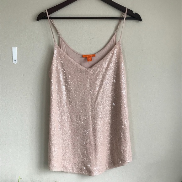 EUC - Joe Fresh blush pink sequin tank - M - Picture 1 of 4